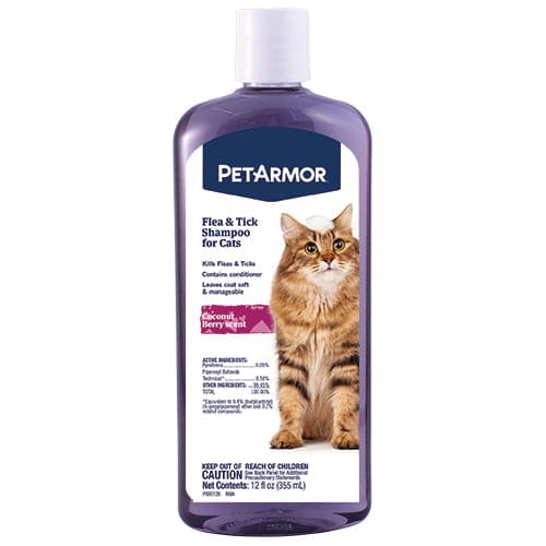 Flea and tick shampoo for cats