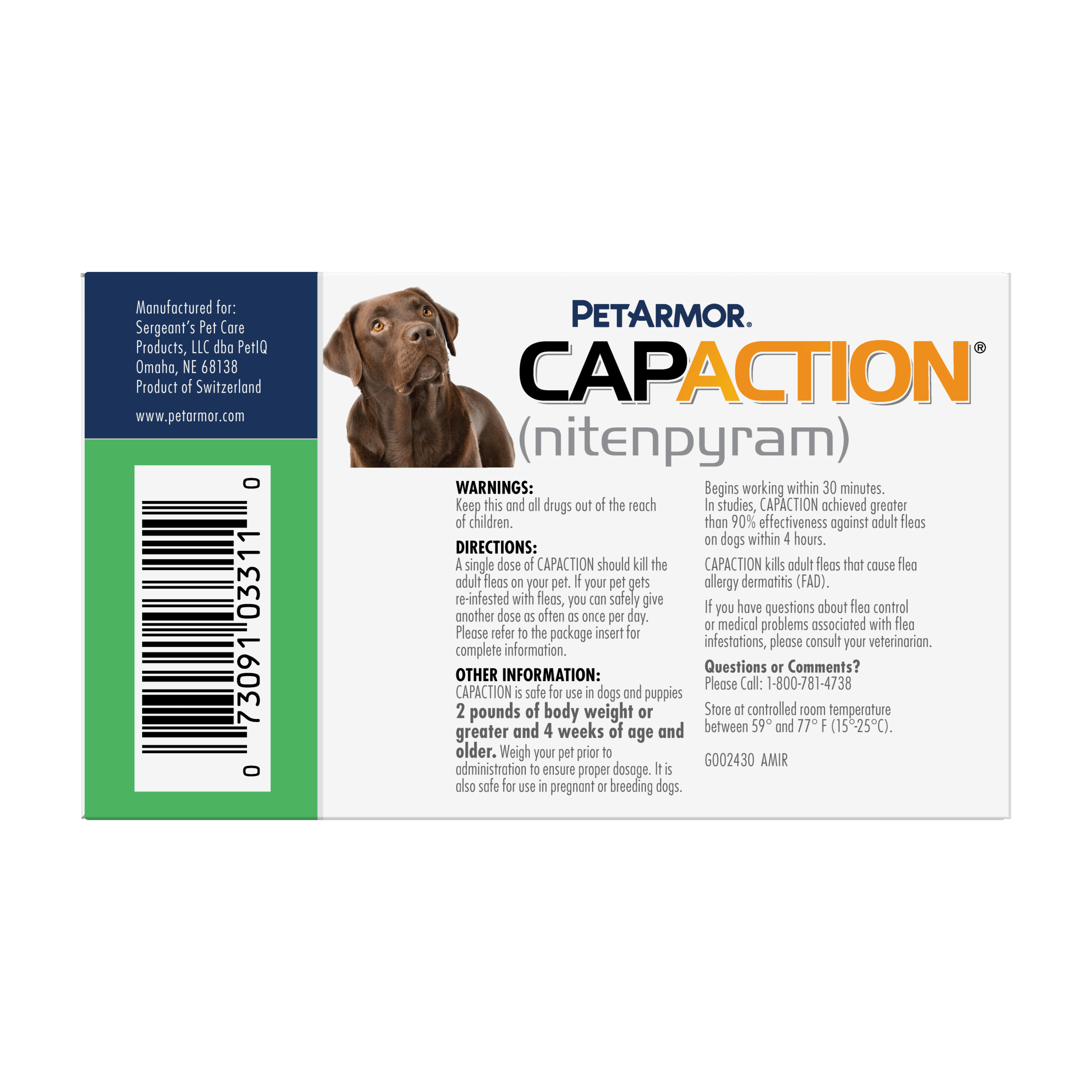 PetArmor CAPACTION nitenpyram Oral Flea Treatment for Dogs