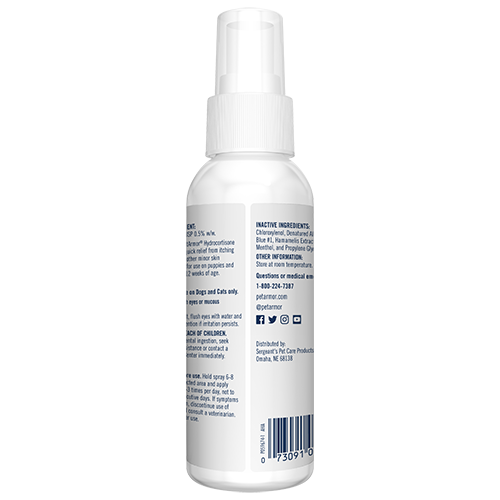 PetArmor Hydrocortisone Spray Back