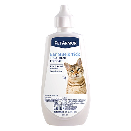 Petarmor® Ear Mite & Tick Treatment For Cats - 3Oz