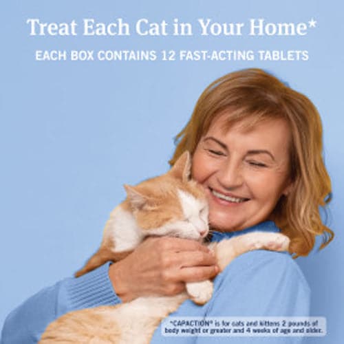 treat each cat in your home  for 12 / 2-25lbs